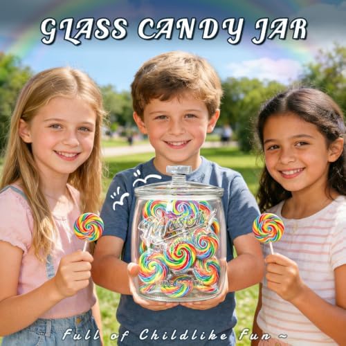 Cookie Jar with Airtight Lids, Half Gallon Glass Jar 1 Pack