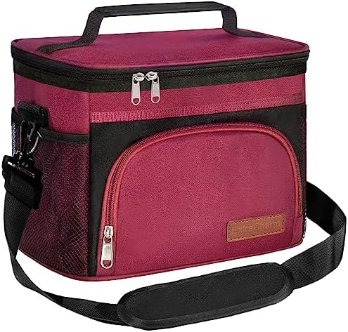 ExtraCharm Insulated Lunch Bag for Women/Men with Adjustable Shoulder Strap