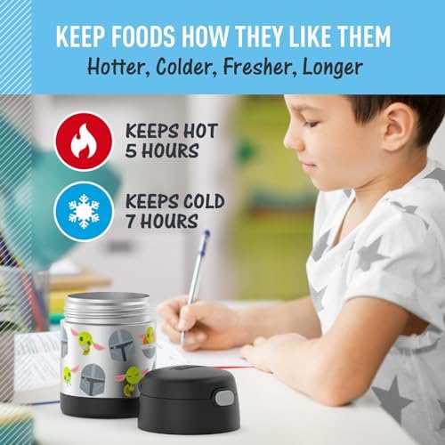 THERMOS FUNTAINER Kids Food Jar with Spoon, 10oz, Mandalorian