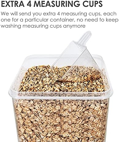 Vtopmart Extra Large Airtight Food Storage Containers, 6.5L, 4 Pcs