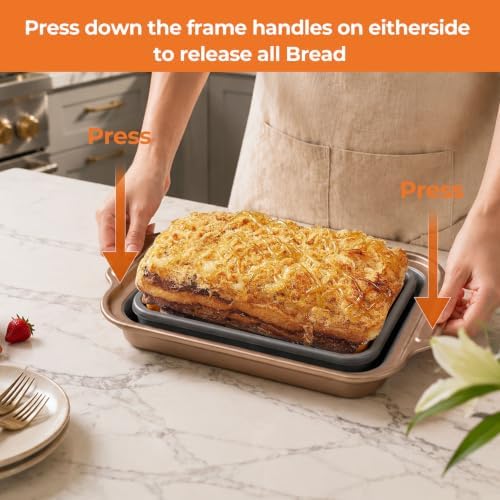2-Pack Collapsible Silicone Loaf Pans & Oven Mitts, Bread Pan