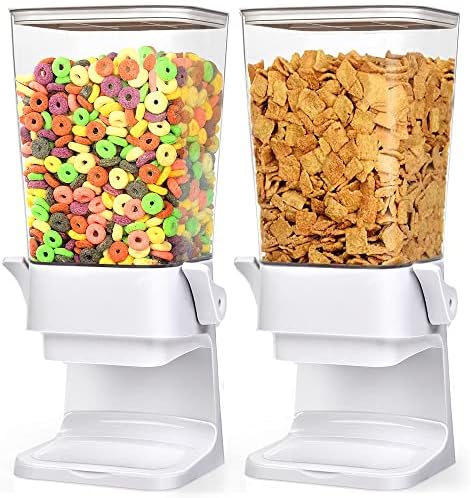 Cereal Dispenser Countertop 2 Pack 5.5 Qt Large Cereal Storage Container