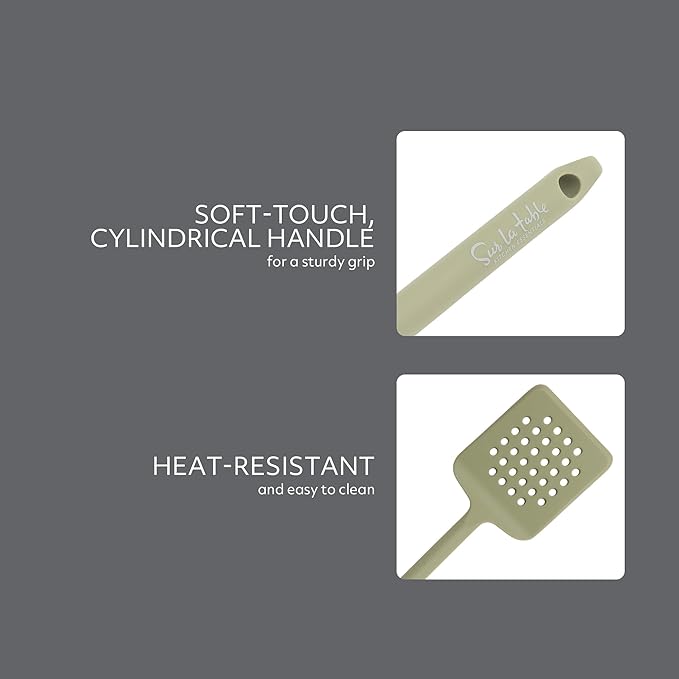 Sur La Table Kitchen Essential Mealcraft Silicone Slotted Turner - Juniper Green