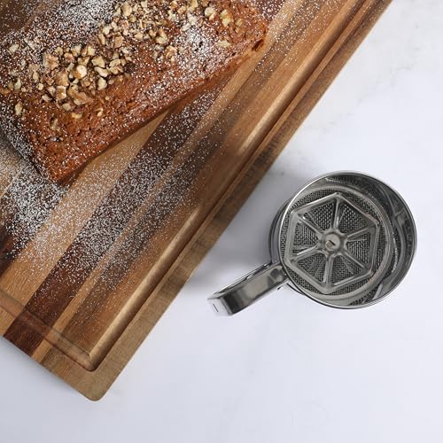 Oster Helmsdale 2 Cup Stainless Steel Flour Sifter for Baking for Crank Sifter (Pack of 6)