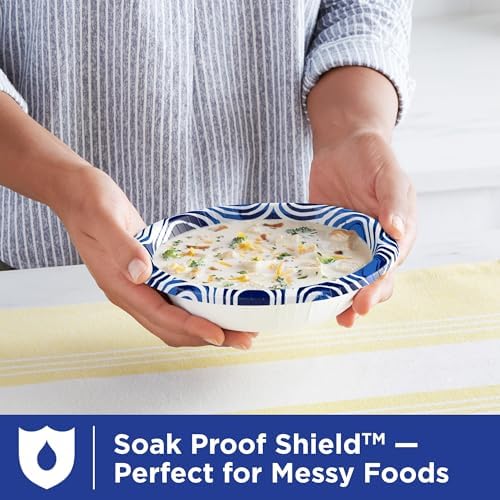 Dixie Ultra, Large Paper Bowls, 20 Oz, Microwave Safe, Compostable, Disposable Bowls Great For Breakfast, Lunch, And Dinner Meals, 56 Count (Pack of 2)