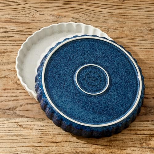 Ceramic Pie Pan for Baking[10 inch],NonStick Ceramic Quiche Baking Dish