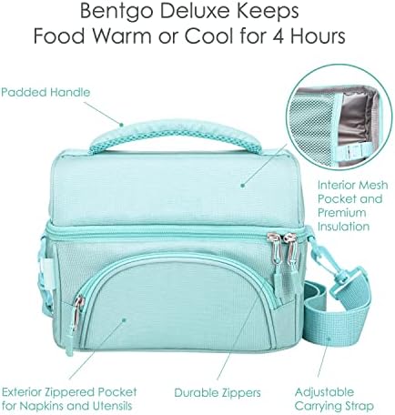 Bentgo Deluxe Insulated Lunch Bag with Adjustable Strap & Outer Pocket