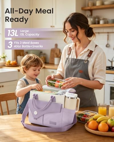 LOVEVOOK Lunch Box for Women,Large Insulated Leakproof Lunch Bag for Work