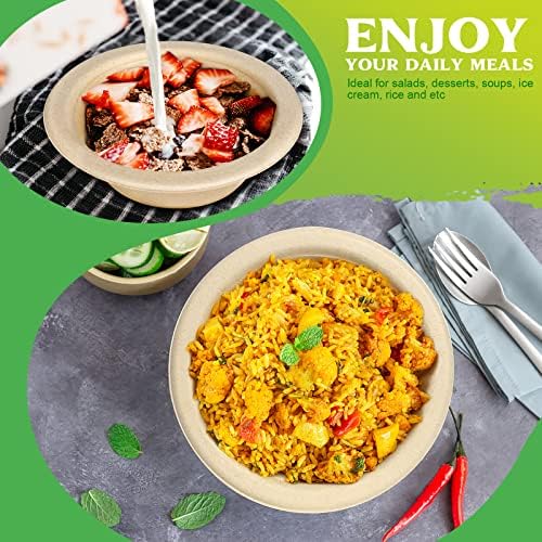 greensight 16oz Compostable Disposable Paper Bowls: 150 Pack Party Serving Bowls For Salad, Ice Cream, Dessert And Hot Soup, Biodegradable Bowls Made Of Natural Sugarcane Fiber