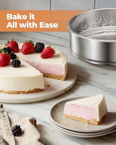 Kootek Cake Pan, Springform Pan with Removable Bottom, 9 Inch, Round