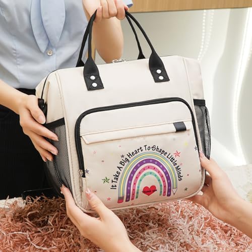 Teacher Appreciation Gifts for Women Teacher Must Haves Lunch Tote Bag Personalized Lunch Box for Retirement Thank You Gift
