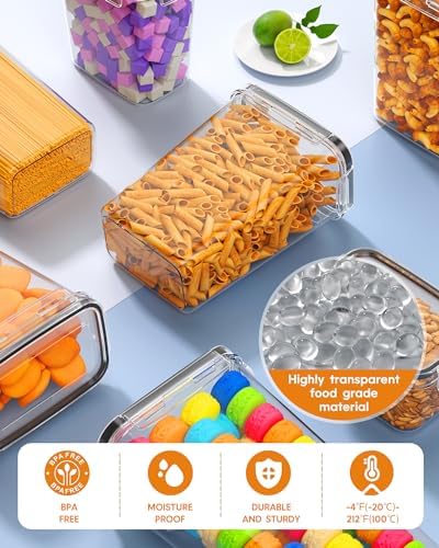 KEMETHY Airtight Food Storage Containers with Lids, 24 PCS, BPA-free