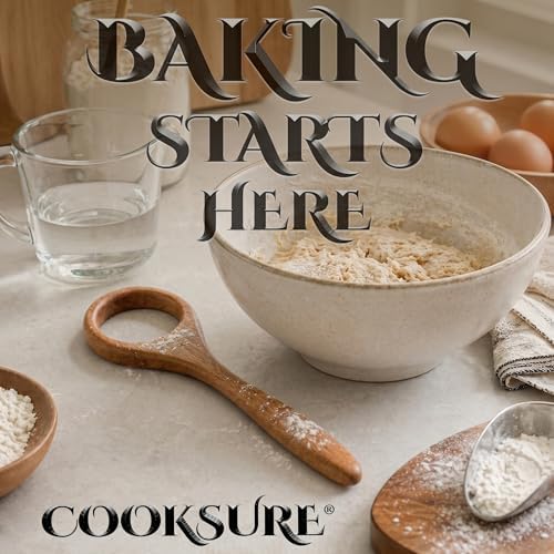 Danish Dough Whisk for Sourdough Bread – 13 Inch Bread Whisk with Wooden Handle – Smoothly Sturdy for Heavy Dough Baking, Swedish Dough Whisk Tool