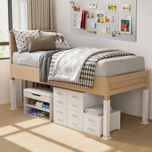 BOLUO Stackable Storage Drawers Narrow Closet Organizers and Storage Fabric White 2 Drawer Dresser for Bedroom 2 Packs Modern