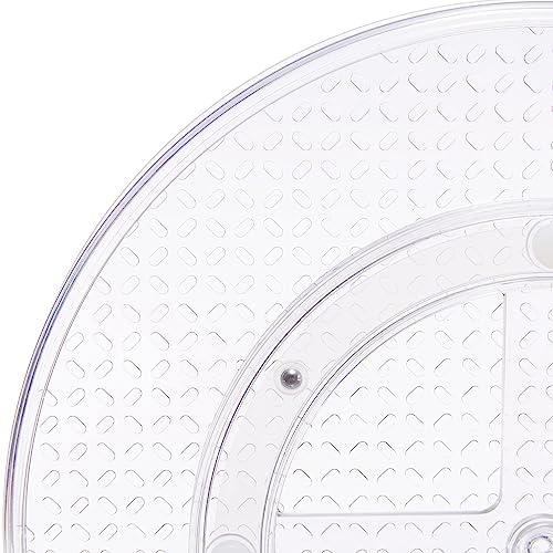Amazon Basics Clear Lazy Susan Turntable Organizer for Organization, 12-Inch, 2-Pack