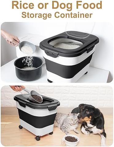 20-30 Lbs Rice Storage Container,Collapsible Food Storage Container