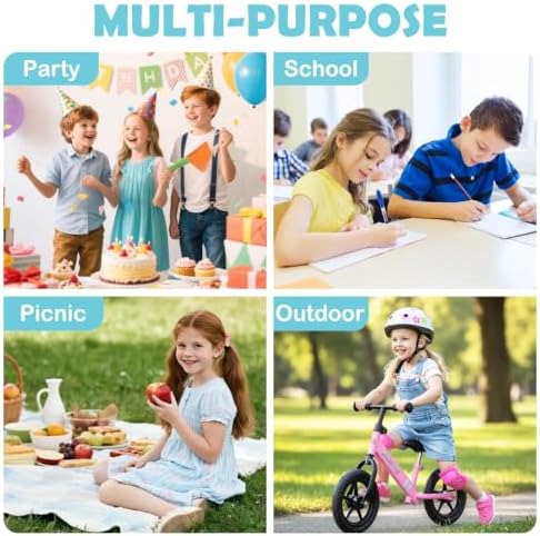 FlowFly Kids Lunch box Insulated Soft Bag Mini Cooler Back to School Thermal Meal Tote Kit for Girls, Boys, Sea Blue