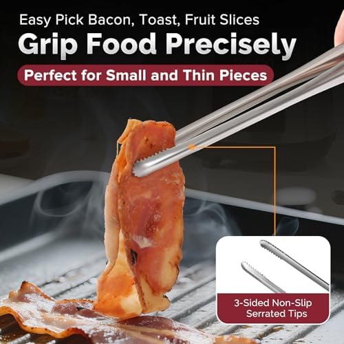 Precise Serrated Non-Slip Tips Cooking Tongs (9.5" & 11.5" & 13.5")