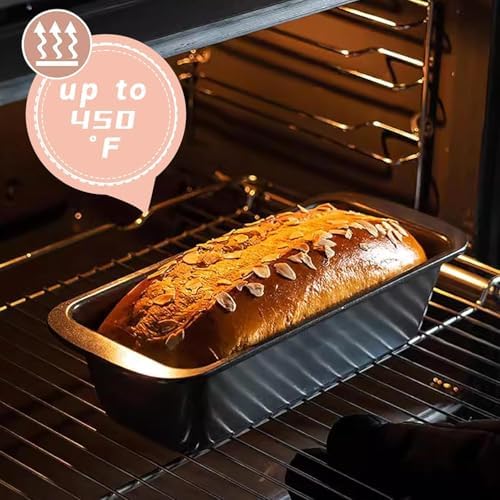 2PCS Small Loaf Pan for Baking Bread, 1lb Bread Loaf Tin, 7.5 x 3.5 x 2.4 inch Banana Bread Pans, Non-Stick Meatloaf Pan, Rectangular Bread & Loaf Tins for Ovens Air Fryer (Pack of 2)