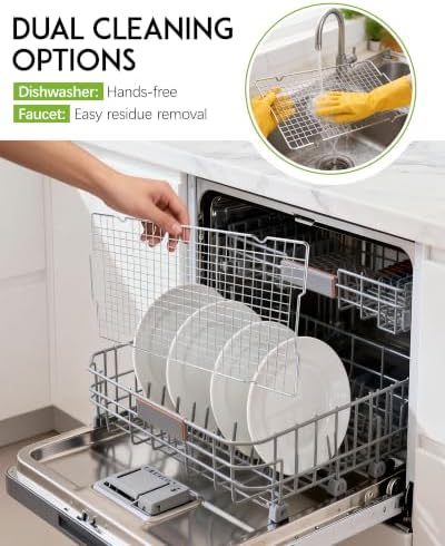 HULISEN 304 Stainless Steel Cooling Rack with Handles, 4-Pack, 16 x 10 Inch