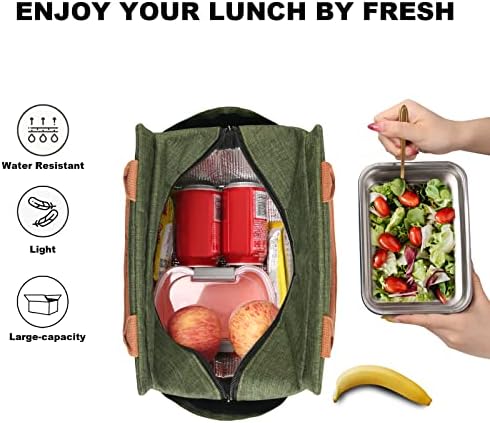Joymee Lunch Box for Women Reusable Leakproof Insulated Lunch Bag-Green