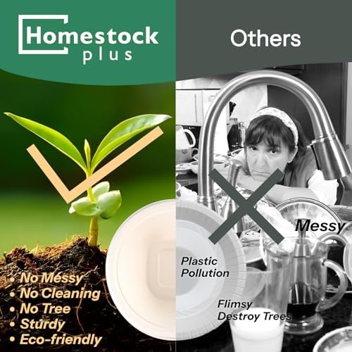 Homestockplus Disposable Bowls 24 Oz [100 Pack] - Compostable Paper Bowl Heavy Duty,Freezer & Microwave Safe Bowl, BPA-Free Eco-Friendly Bowls for Cereal, Rice, French Fries, Party Serving (White)