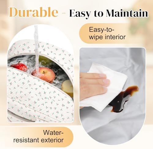 Coobiiya Lunch Bag Lunch Box for Women Men,12L Reusable Cute Corduroy Lunchbag Large Capacity- Leakproof, Insulated LunchBox Tote