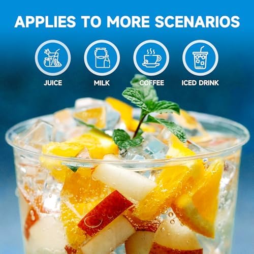 RACETOP 10 oz 200 Pack Clear Plastic Cups, Disposable Clear Plastic Cups for Parties, Gatherings, Weddings and Festival Events