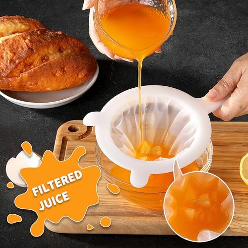 Fine Mesh Strainer, Plastic Strainer for Juice, Coffee, Honey, Nut Milk