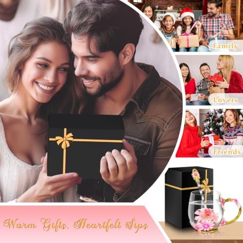 Women Glass Tea Coffee Pretty Cup Set Cute Mug Christmas Xmas Birthday Gift Ideas New Step Bonus Mom Daughter Son Law Unique Who Have Everything Want Nothing Good Special Busy Useful Adult Present