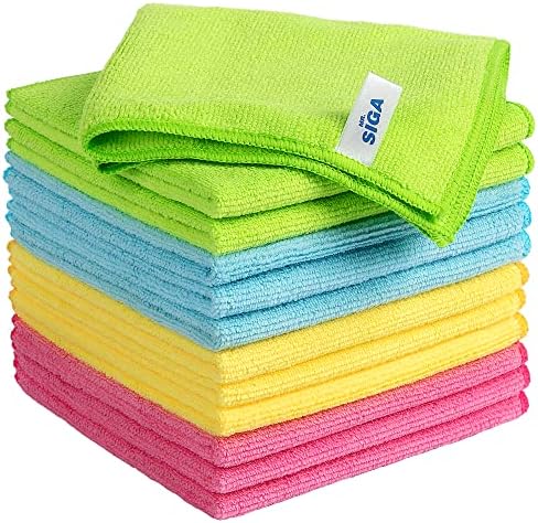 MR.SIGA Microfiber Cleaning Cloths, Streak Free Microfiber Towels, 12 Pack