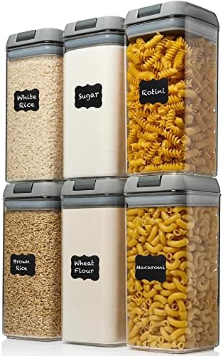 Shazo 6 PC 1.2L Airtight Food Storage Containers with Lids BPA Free Plastic