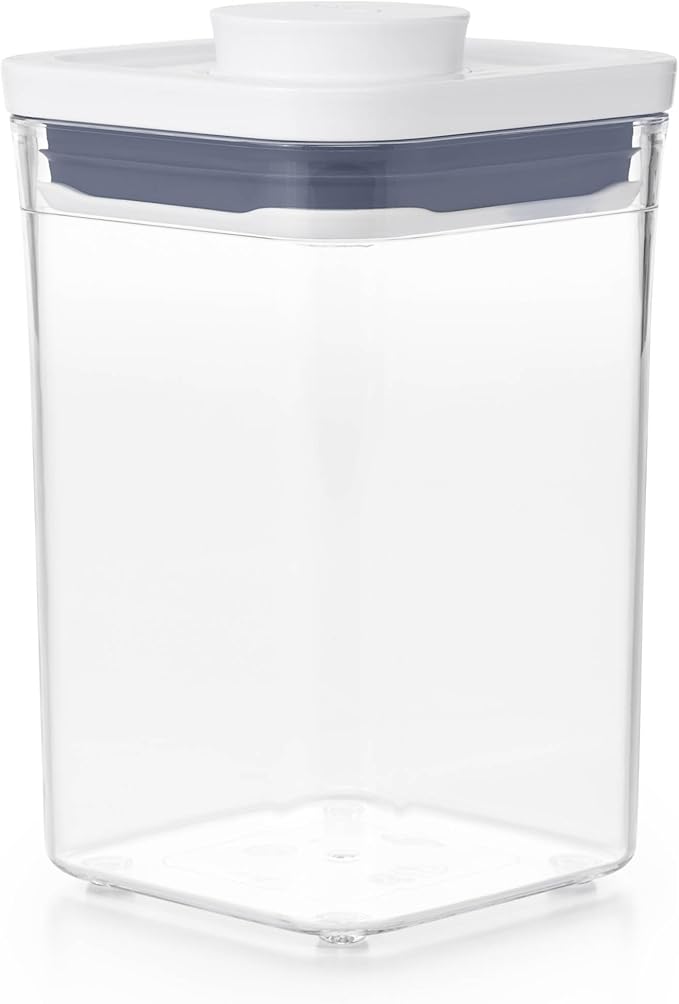 OXO Good Grips POP Container - Airtight Food Storage - Small Square Short 1.1 Qt Ideal for 1 lb of brown sugar or confectioner's sugar