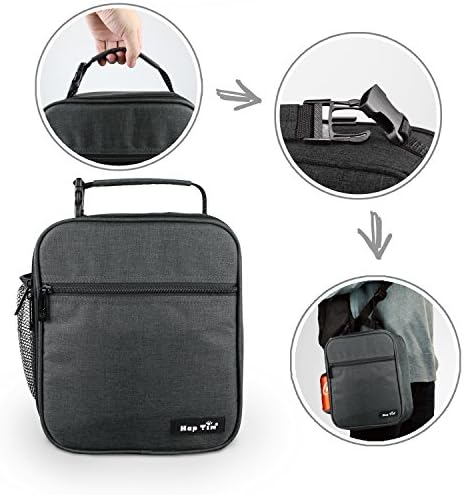Hap Tim Insulated Lunch Box for Men, Reusable Lunch Bag for Women, Spacious Lunchbox Adult, Dark grey (18654-DG)
