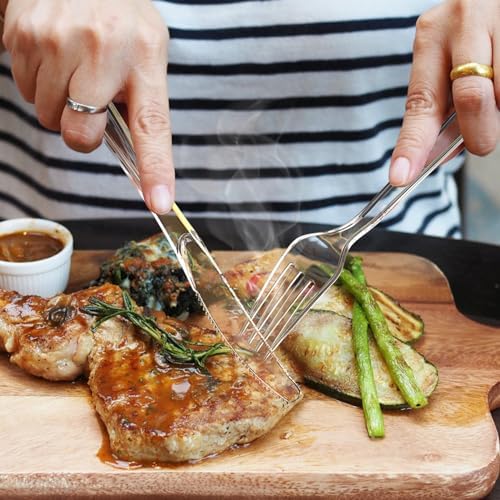 Dealusy 360 Count Extra Heavy Duty Clear Plastic Forks Disposable