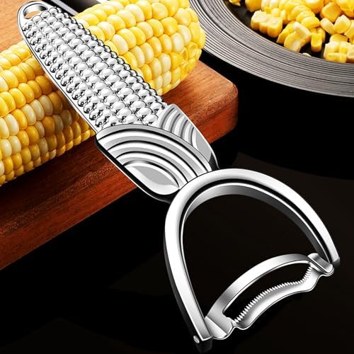 Maxjoy Corn Peeler & Cob Stripper, Stainless Blade for Corn on the Cob