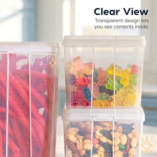 IRIS USA Food Storage Containers Set, 8 Pack Combo Set, Food Grade Plastic