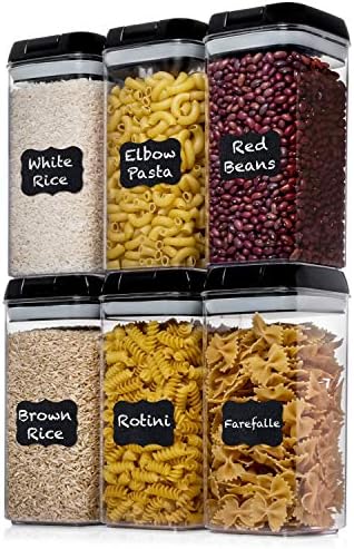 Shazo 6 PC 1.2L Airtight Food Storage Containers with Lids BPA Free Plastic