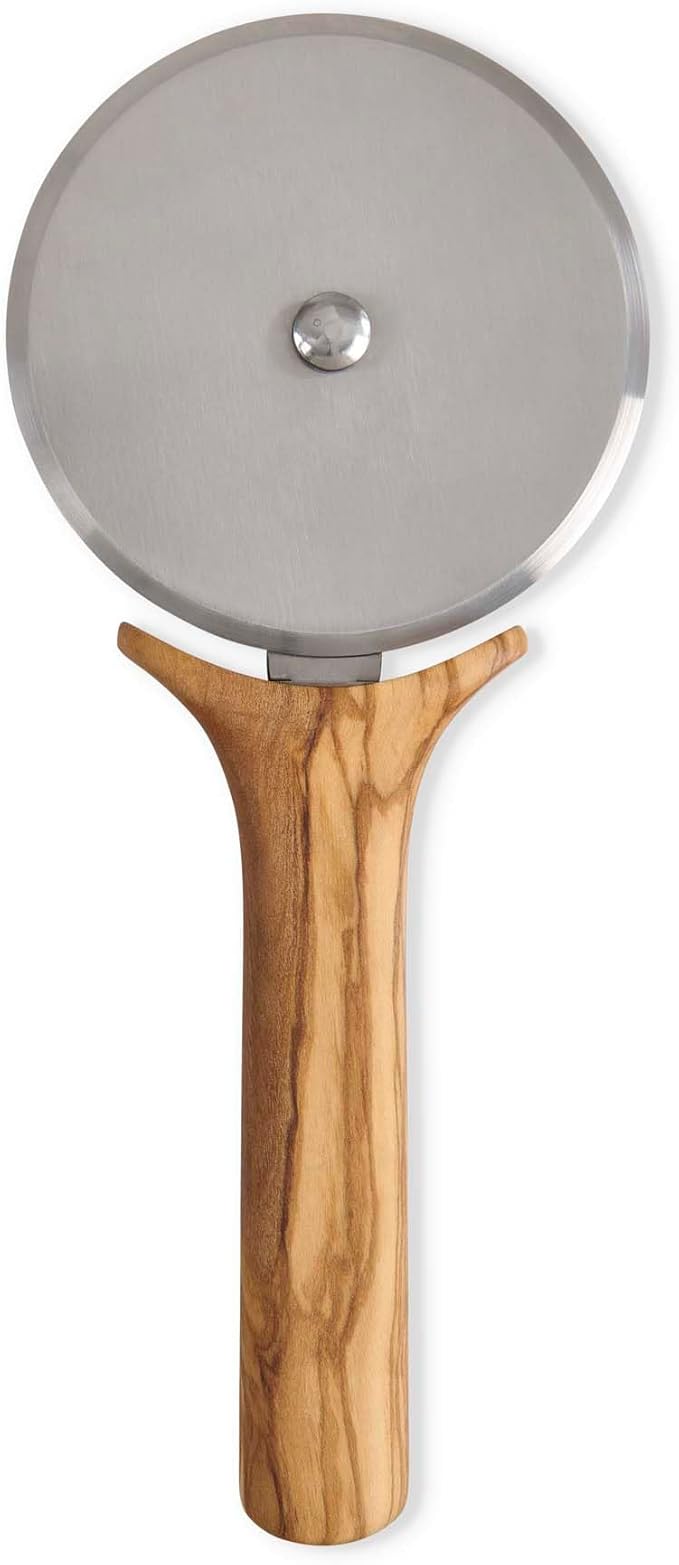 Fantes Italian Olivewood Pizza Wheel, Stainless Steel and Italian Olivewood, The Italian Market Original since 1906