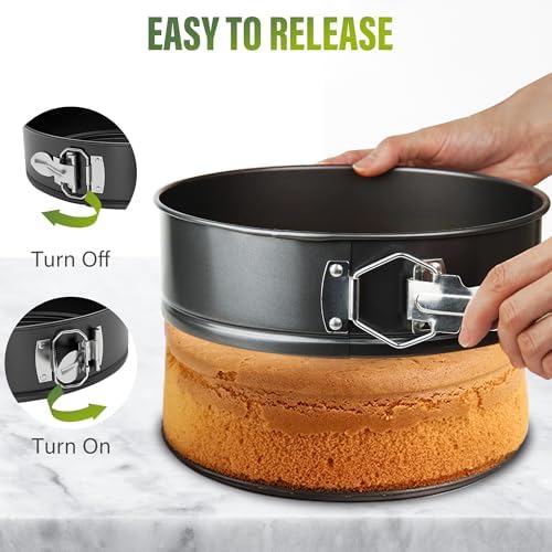 Vakoo 9 Inch Springform Pan, Nonstick, Removable Bottom for Easy Release