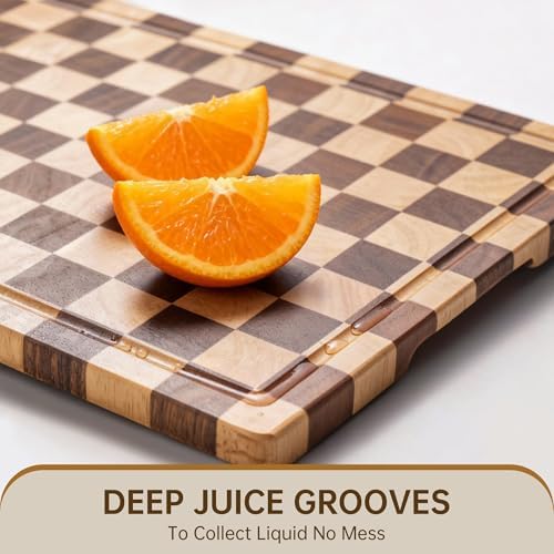 Checkered Cutting Board, Wooden Cutting Boards for Kitchen
