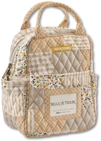 Bella Taylor Lunch Tote, Quilted Lunch Bag, Prairie Meadow Patch