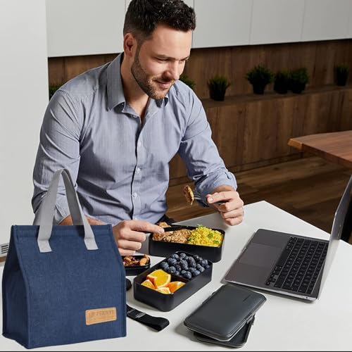 Lunch Bag for Women/Men,Waterproof Reusable Portable Lunch Tote,Lunch Box Bag.Thermal Cooler Bag Ideal for Work/Party/l/Travel/Picnic (Light Blue)