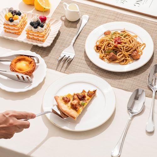 8-Piece Teardrop Serving Utensils Set, 18/10 Stainless Steel Utensils