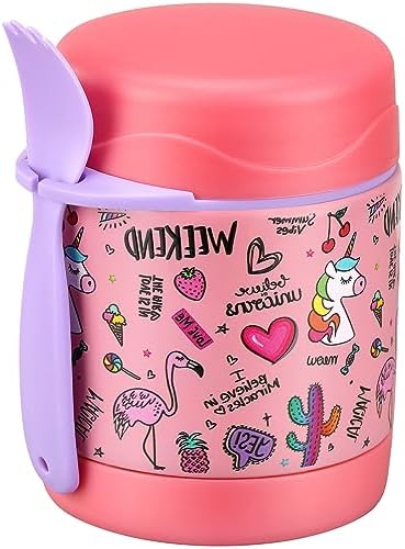 10oz Soup Thermo for Hot Food Kids,Lunch Thermo Kids Food Jar with Spoon
