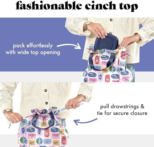 Fit & Fresh Cromwell Cinch Insulated Lunch Bag for Women w/Containers