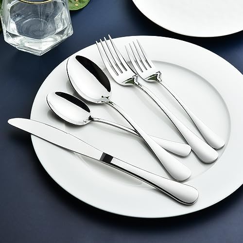 Silverware Set for 8, 40 Piece Stainless Steel Flatware Utensil Cutlery Set