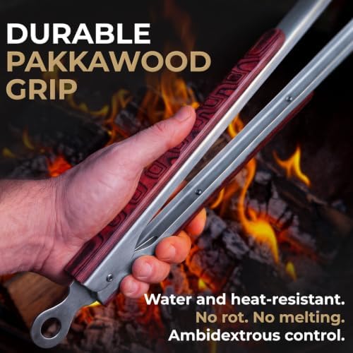 32-Inch Heavy Duty Long Grill Tongs for BBQ & Outdoor Cooking