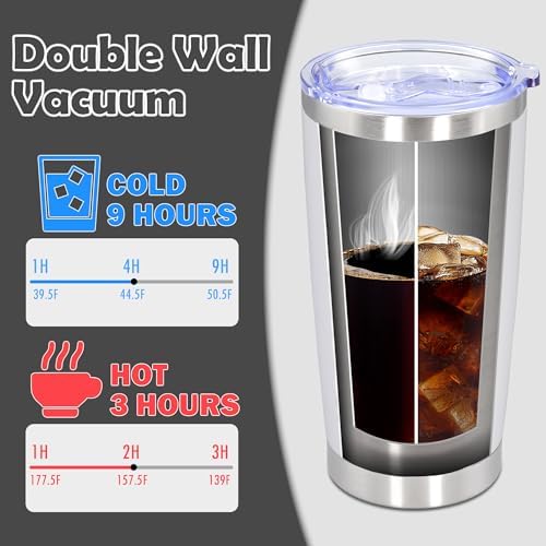 20oz Tumbler Stainless Steel Tumbler Coffee Tumbler with Lid White, 1P