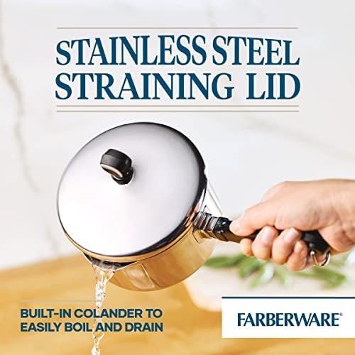Farberware Classic Series Stainless Steel Sauce Pan with Lid, 1-Quart